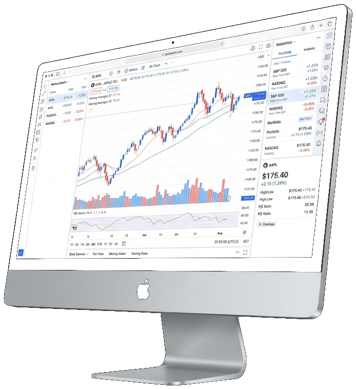 Stock Trading Terminal on iMac